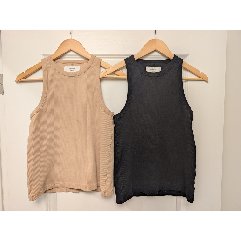 Soldout.nyc Not So Basic Tank Top Bundle Black Tan Medium Minimalist Capsule